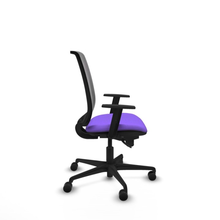 Alares sincro malla negra bali lila brazos 1D base nailon  ruedas 65 mm nailon