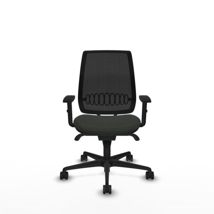 Alares sincro malla negra bali negro brazos 1D base nailon  ruedas 65 mm nailon