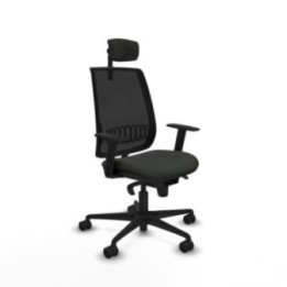 Alares sincro malla negra bali negro brazos 1D base nailon cabecero 2D ruedas 65 mm nailon