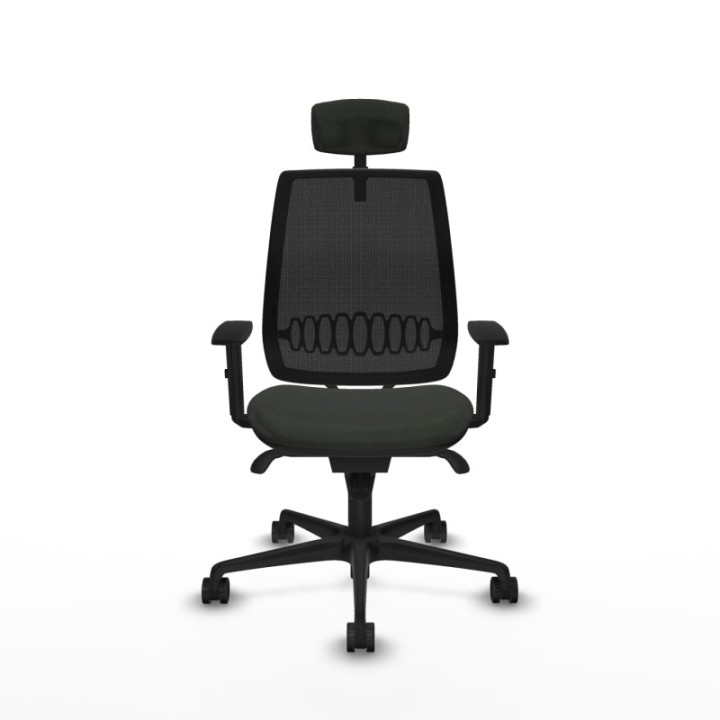 Alares sincro malla negra bali negro brazos 1D base nailon cabecero 2D ruedas 65 mm nailon