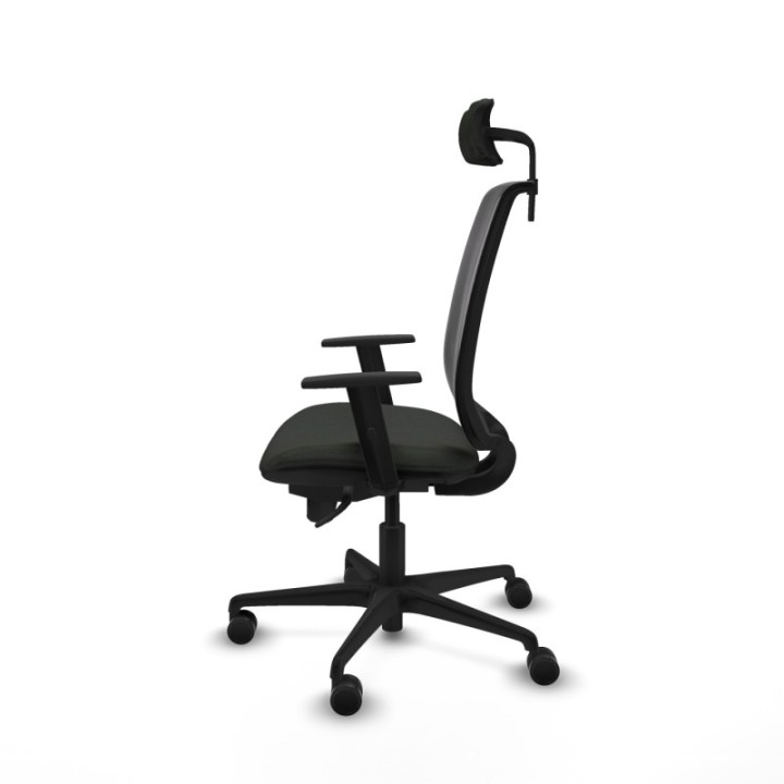 Alares sincro malla negra bali negro brazos 1D base nailon cabecero 2D ruedas 65 mm nailon