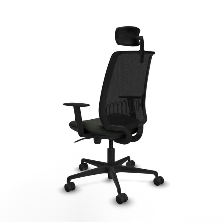 Alares sincro malla negra bali negro brazos 1D base nailon cabecero 2D ruedas 65 mm nailon