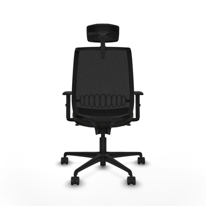 Alares sincro malla negra bali negro brazos 1D base nailon cabecero 2D ruedas 65 mm nailon