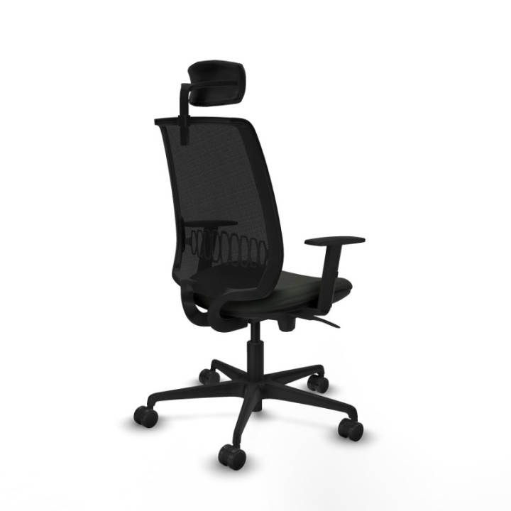 Alares sincro malla negra bali negro brazos 1D base nailon cabecero 2D ruedas 65 mm nailon