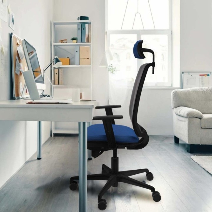 Alares sincro malla negra bali negro brazos 1D base nailon cabecero 2D ruedas 65 mm nailon