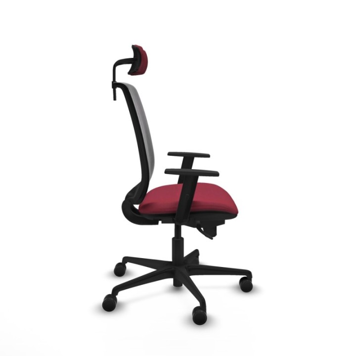 Alares sincro malla negra bali granate brazos 1D base nailon cabecero 2D ruedas 65 mm nailon