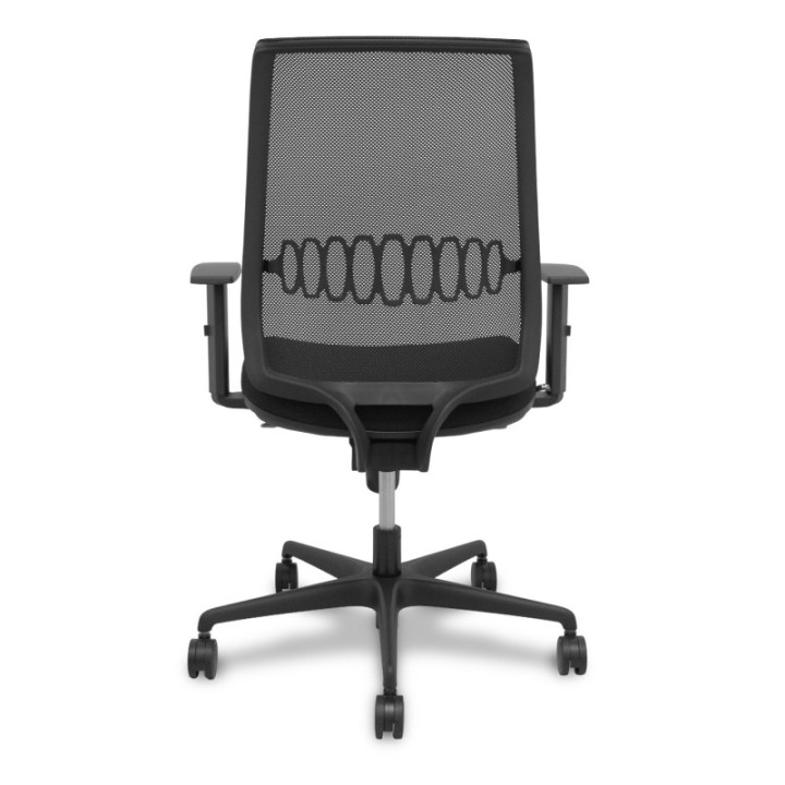 Silla Alares sincro malla negra bali negro brazo regulable.