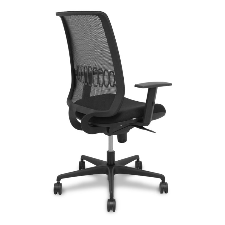 Silla Alares sincro malla negra bali negro brazo regulable.