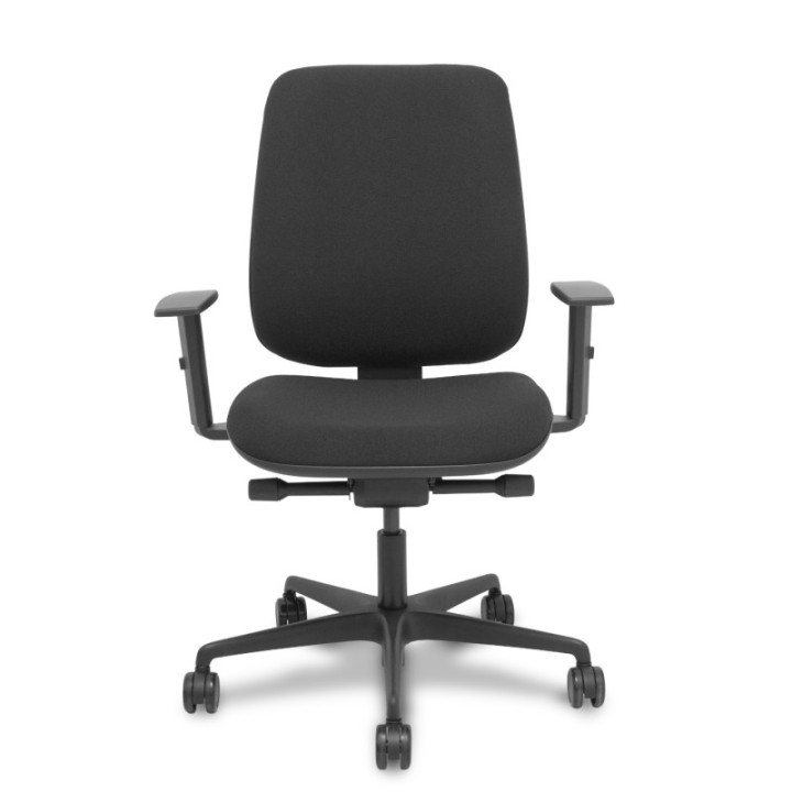 Silla Alares traslack tapizada bali negro brazo regulable