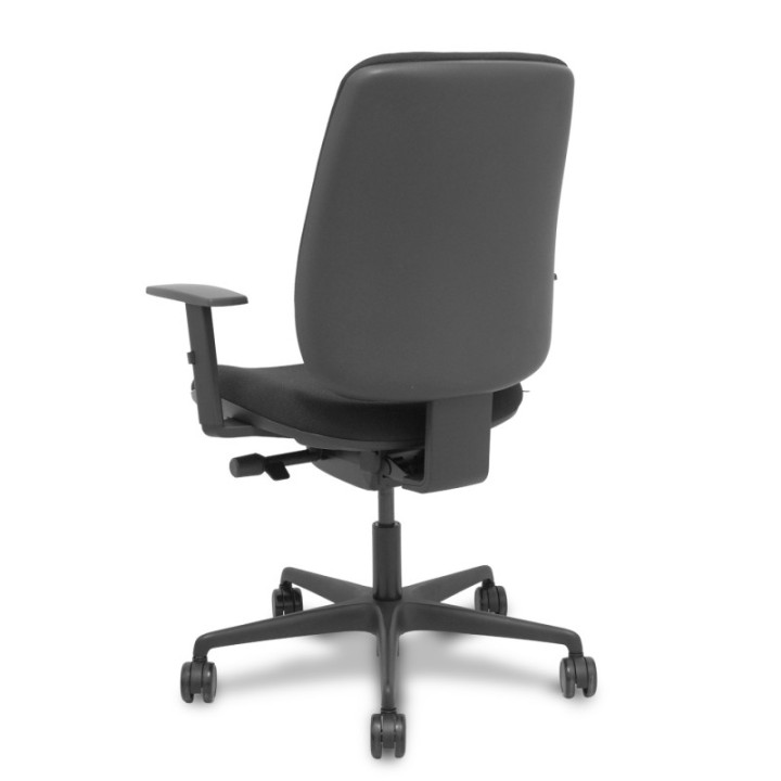 Silla Alares traslack tapizada bali negro brazo regulable