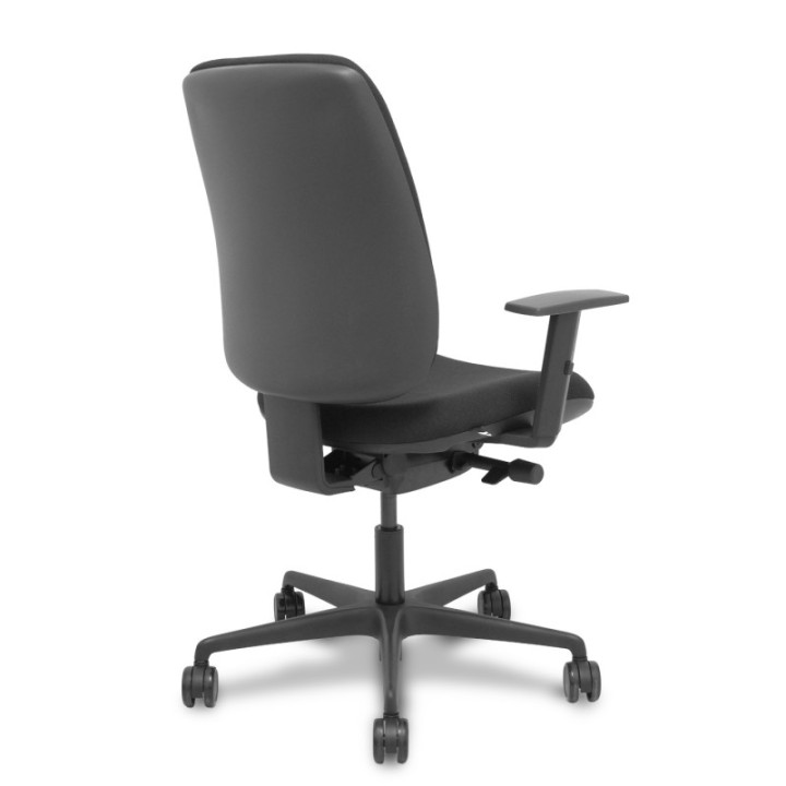 Silla Alares traslack tapizada bali negro brazo regulable