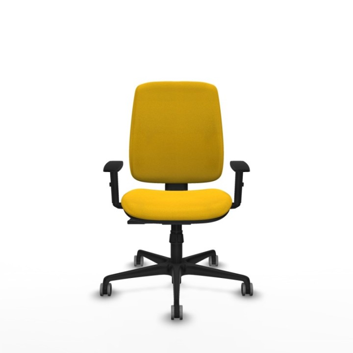 Alares tapizada sincro bali amarillo brazos 1D base nailon ruedas 65mm engomadas