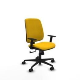 Alares tapizada sincro bali amarillo brazos 1D base nailon ruedas 65 mm nailon