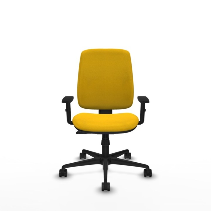 Alares tapizada sincro bali amarillo brazos 1D base nailon ruedas 65 mm nailon