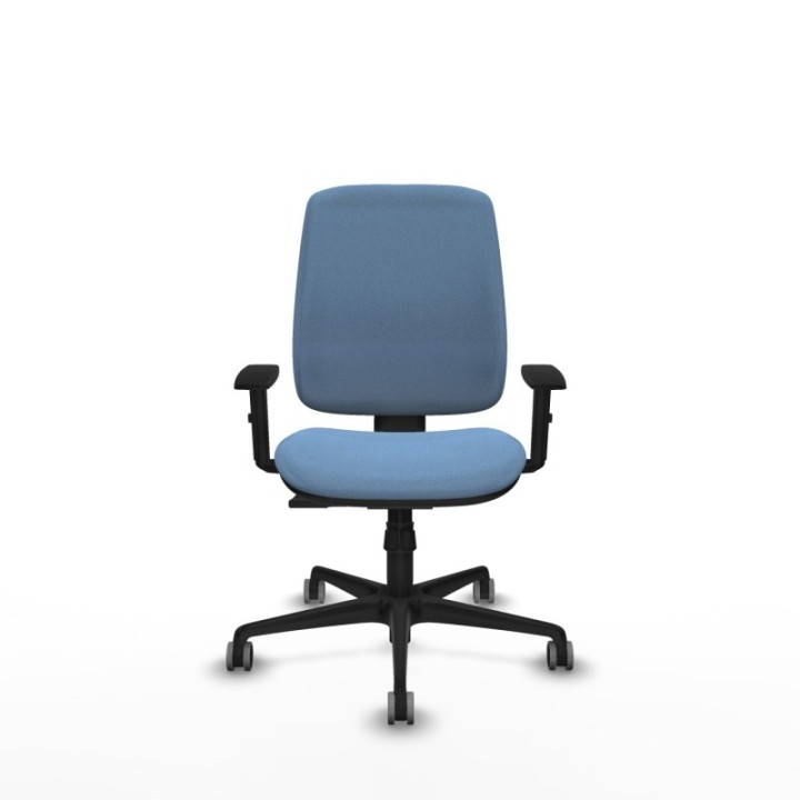 Alares tapizada sincro bali azul cielo brazos 1D base nailon ruedas 65mm engomadas