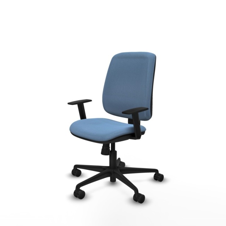 Alares tapizada sincro bali azul cielo brazos 1D base nailon ruedas 65 mm nailon