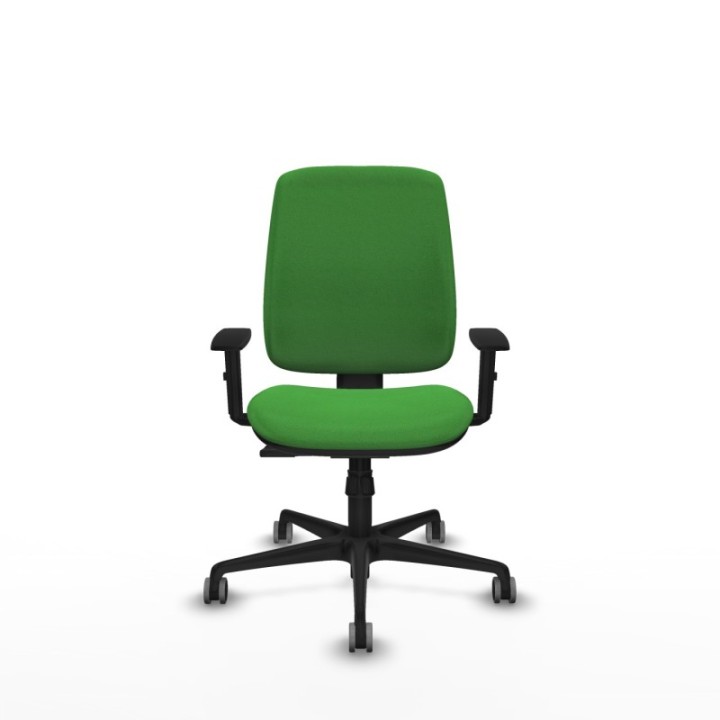 Alares tapizada sincro bali verde brazos 1D base nailon ruedas 65mm engomadas