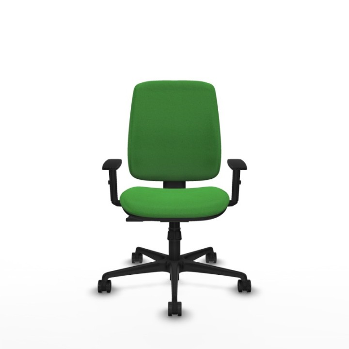 Alares tapizada sincro bali verde brazos 1D base nailon ruedas 65 mm nailon