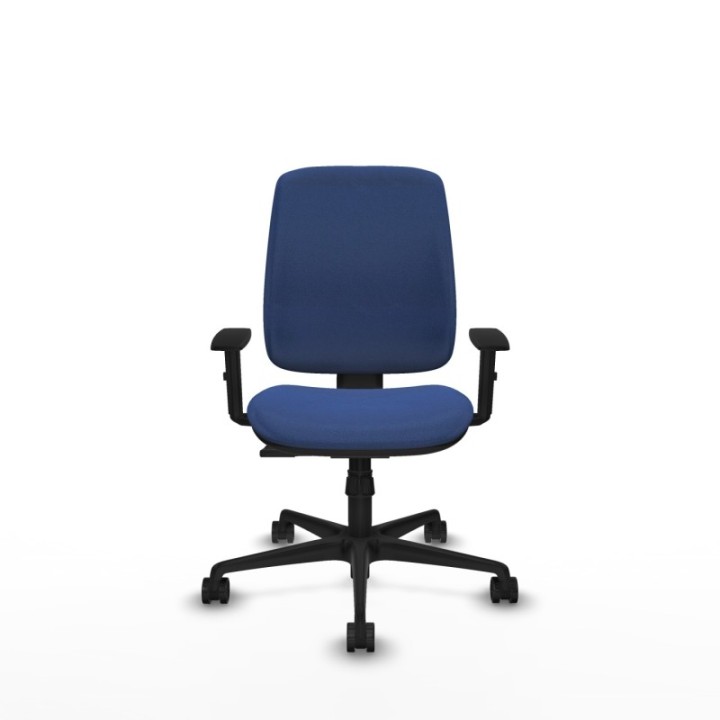 Alares tapizada sincro bali azul marino brazos 1D base nailon ruedas 65 mm nailon