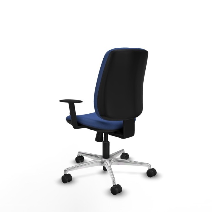 Alares tapizada sincro bali azul marino brazos 1D base aluminio ruedas 65 mm nailon