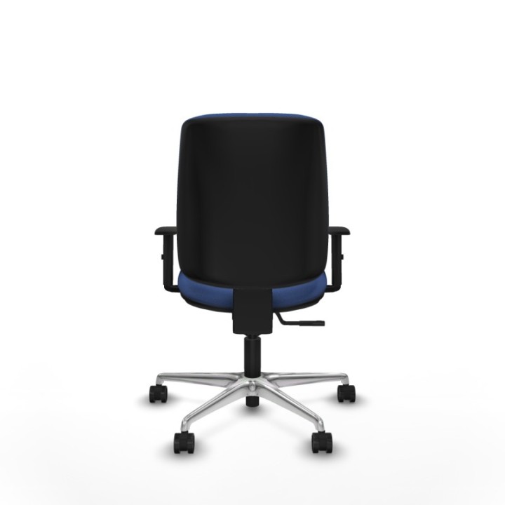 Alares tapizada sincro bali azul marino brazos 1D base aluminio ruedas 65 mm nailon