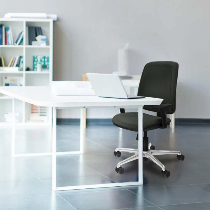 Alares tapizada sincro bali azul marino brazos 1D base aluminio ruedas 65 mm nailon