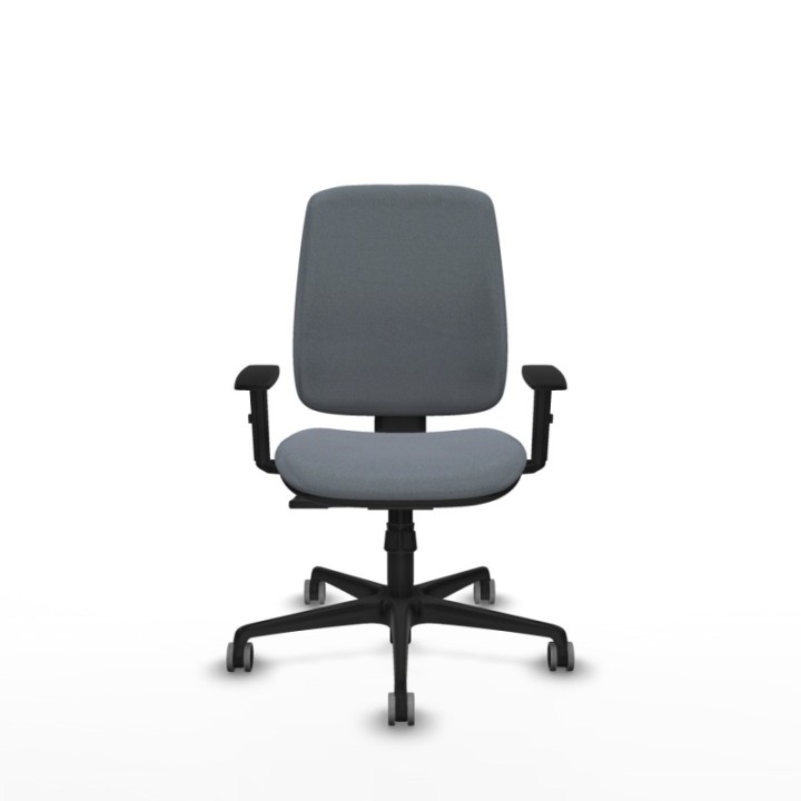 Alares tapizada sincro bali gris brazos 1D base nailon ruedas 65mm engomadas