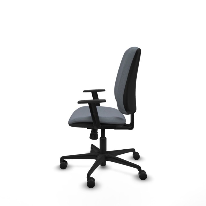 Alares tapizada sincro bali gris brazos 1D base nailon ruedas 65 mm nailon