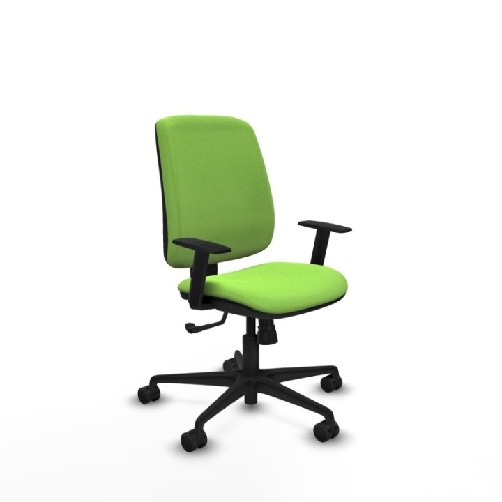 Alares tapizada sincro bali pistacho brazos 1D base nailon ruedas 65 mm nailon