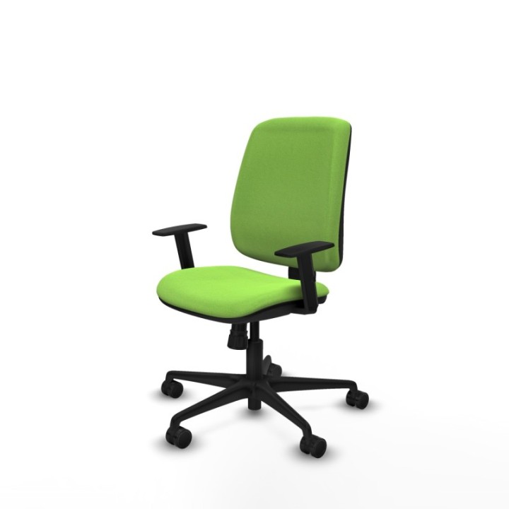 Alares tapizada sincro bali pistacho brazos 1D base nailon ruedas 65 mm nailon