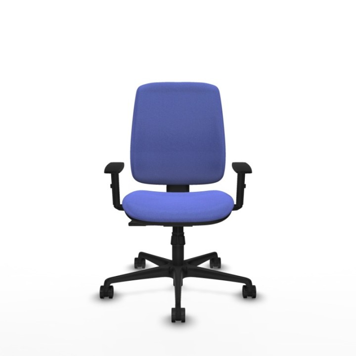 Alares tapizada sincro bali azul claro brazos 1D base nailon ruedas 65 mm nailon