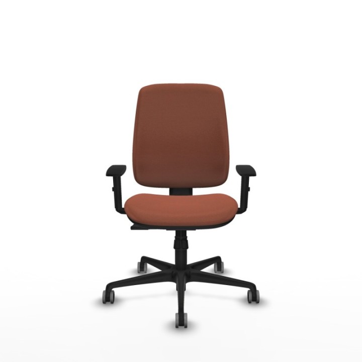 Alares tapizada sincro bali marrón brazos 1D base nailon ruedas 65mm engomadas