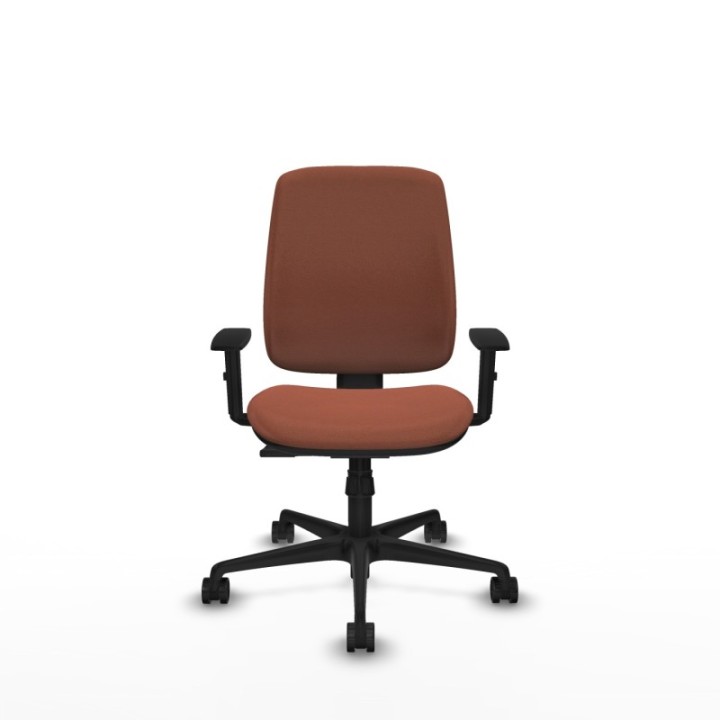 Alares tapizada sincro bali marrón brazos 1D base nailon ruedas 65 mm nailon