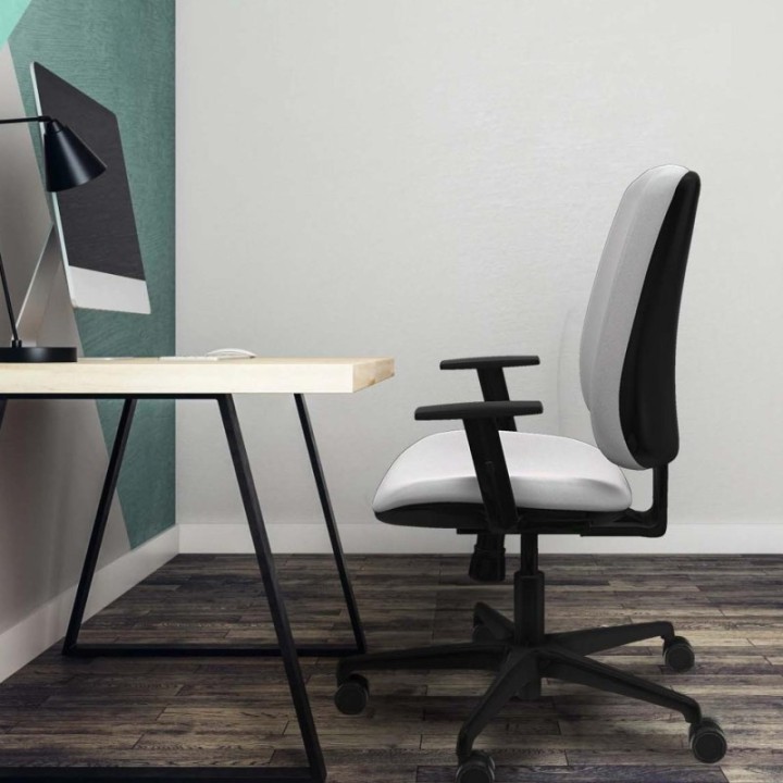 Alares tapizada sincro bali marrón brazos 1D base nailon ruedas 65 mm nailon