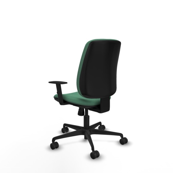 Alares tapizada sincro bali verde esmeralda brazos 1D base nailon ruedas 65 mm nailon