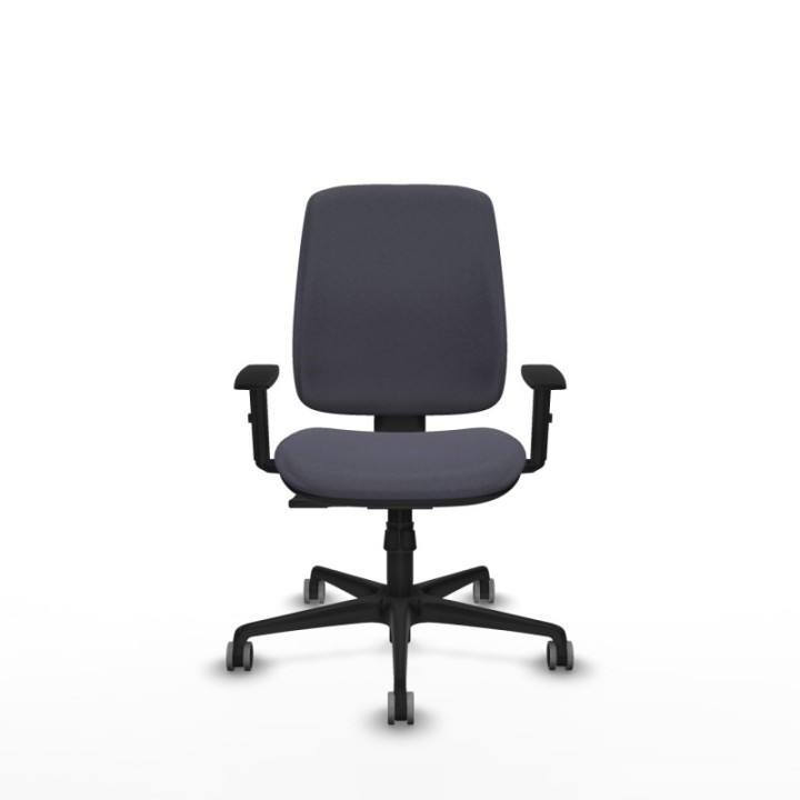 Alares tapizada sincro bali gris oscuro brazos 1D base nailon ruedas 65mm engomadas