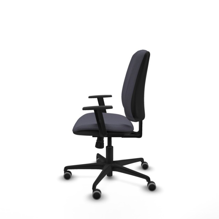 Alares tapizada sincro bali gris oscuro brazos 1D base nailon ruedas 65mm engomadas