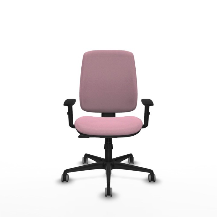 Alares tapizada sincro bali rosa brazos 1D base nailon ruedas 65mm engomadas