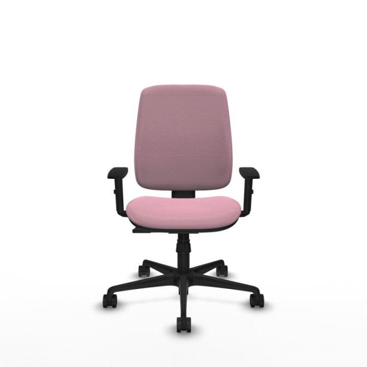 Alares tapizada sincro bali rosa brazos 1D base nailon ruedas 65 mm nailon