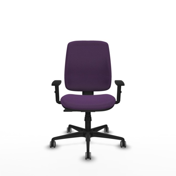 Alares tapizada sincro bali morado brazos 1D base nailon ruedas 65mm engomadas