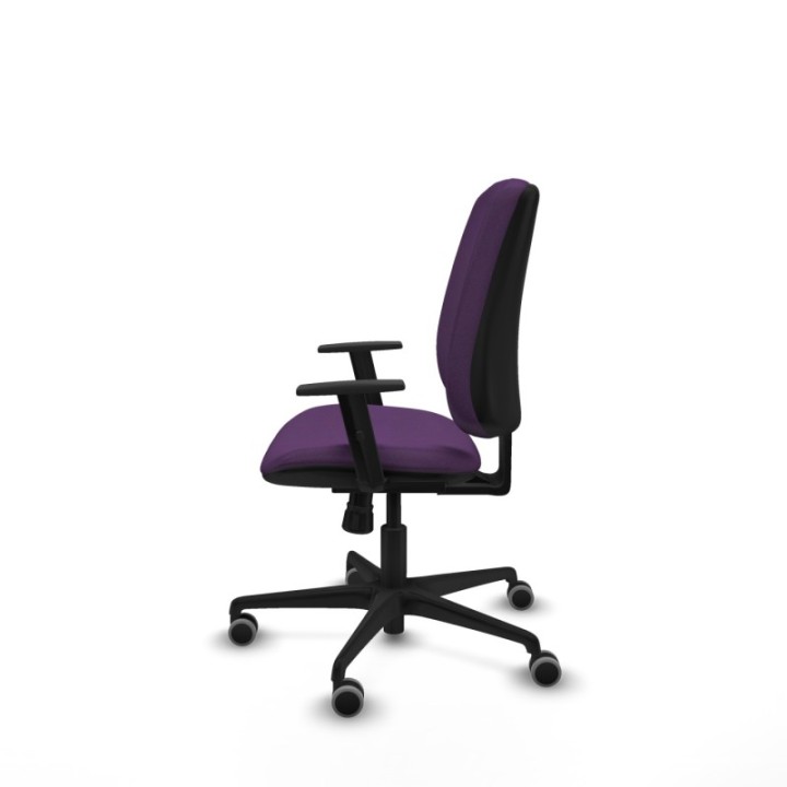 Alares tapizada sincro bali morado brazos 1D base nailon ruedas 65mm engomadas