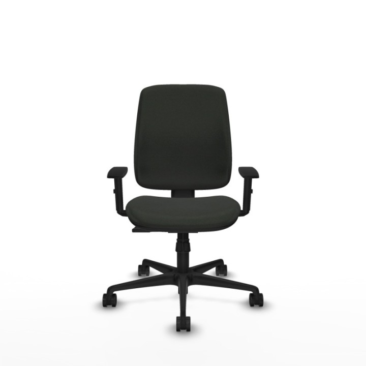 Alares tapizada sincro bali negro brazos 1D base nailon ruedas 65 mm nailon