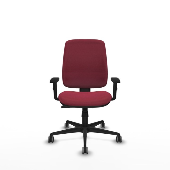 Alares tapizada sincro bali granate brazos 1D base nailon ruedas 65mm engomadas