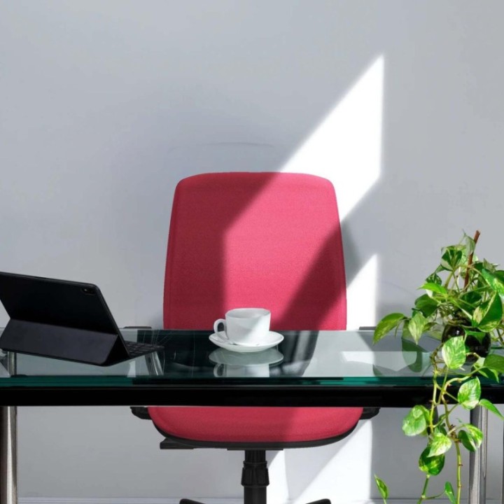 Alares tapizada sincro bali granate brazos 1D base nailon ruedas 65mm engomadas