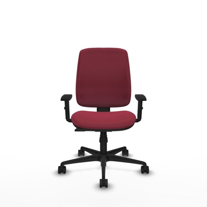 Alares tapizada sincro bali granate brazos 1D base nailon ruedas 65 mm nailon