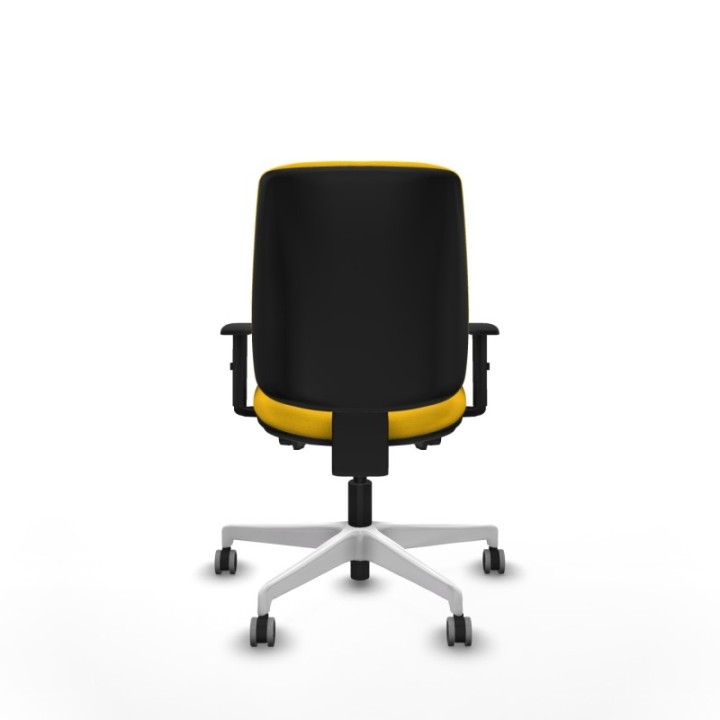 Alares tapizada traslack bali amarillo brazos 1D base blanca ruedas 65mm engomadas