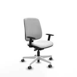 Alares tapizada traslack bali blanco brazos 1D base blanca ruedas 65mm engomadas