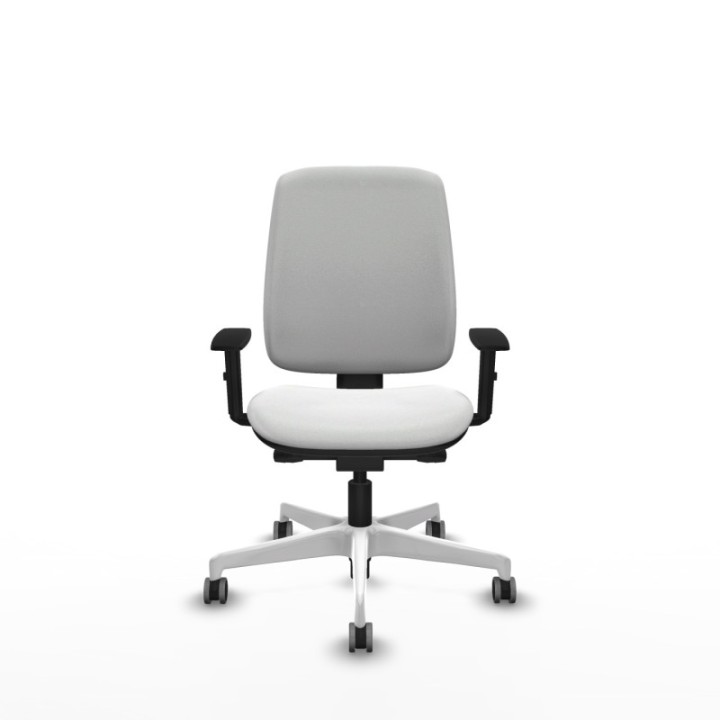 Alares tapizada traslack bali blanco brazos 1D base blanca ruedas 65mm engomadas