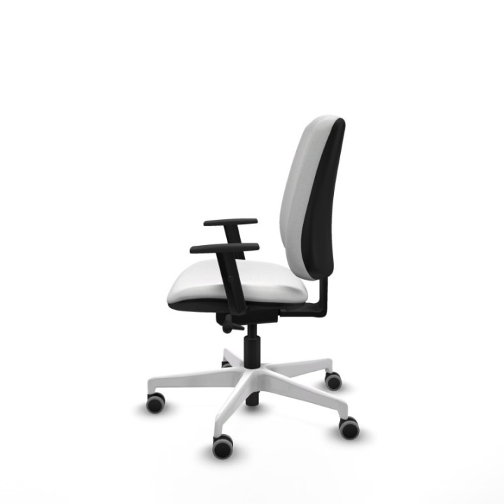 Alares tapizada traslack bali blanco brazos 1D base blanca ruedas 65mm engomadas