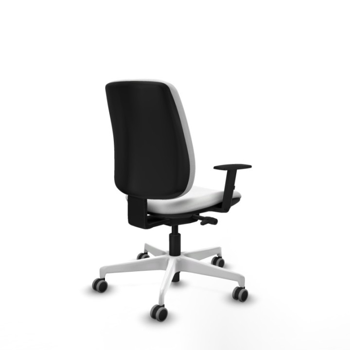 Alares tapizada traslack bali blanco brazos 1D base blanca ruedas 65mm engomadas